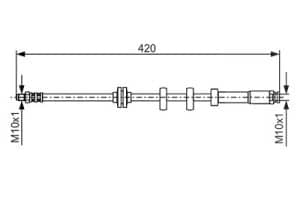 Bosch Bremsschlauch [Hersteller-Nr. 1987476637] für Fiat