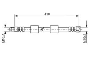 Bosch Bremsschlauch [Hersteller-Nr. 1987476650] für BMW