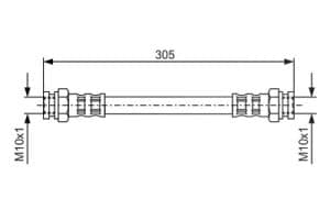 Bosch Bremsschlauch [Hersteller-Nr. 1987476678] für Peugeot