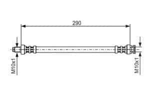Bosch Bremsschlauch [Hersteller-Nr. 1987476688] für Citroën