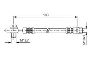 Bosch Bremsschlauch [Hersteller-Nr. 1987476719] für VW