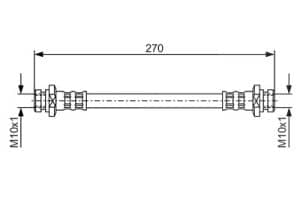 Bosch Bremsschlauch [Hersteller-Nr. 1987476737] für Hyundai