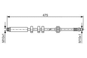 Bosch Bremsschlauch [Hersteller-Nr. 1987476747] für Fiat