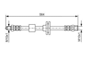 Bosch Bremsschlauch [Hersteller-Nr. 1987476752] für Mercedes-Benz