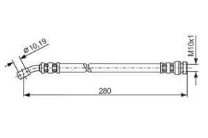Bosch Bremsschlauch [Hersteller-Nr. 1987476772] für Suzuki