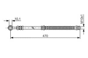 Bosch Bremsschlauch [Hersteller-Nr. 1987476775] für Mitsubishi