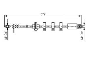 Bosch Bremsschlauch [Hersteller-Nr. 1987476809] für Peugeot