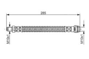 Bosch Bremsschlauch [Hersteller-Nr. 1987476841] für Mercedes-Benz