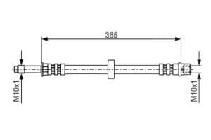 Bosch Bremsschlauch [Hersteller-Nr. 1987476851] für Seat