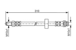Bosch Bremsschlauch [Hersteller-Nr. 1987476883] für Ford