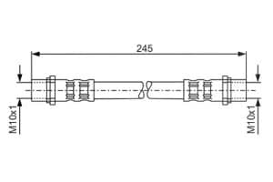 Bosch Bremsschlauch [Hersteller-Nr. 1987476904] für Chevrolet