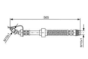 Bosch Bremsschlauch [Hersteller-Nr. 1987476906] für Opel