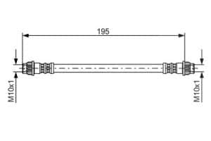 Bosch Bremsschlauch [Hersteller-Nr. 1987476956] für Renault