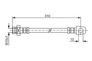 Bosch Bremsschlauch [Hersteller-Nr. 1987476957] für Nissan