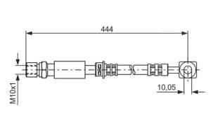 Bosch Bremsschlauch [Hersteller-Nr. 1987476975] für Saab
