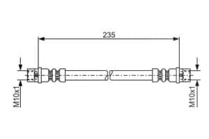 Bosch Bremsschlauch [Hersteller-Nr. 1987481008] für Mercedes-Benz