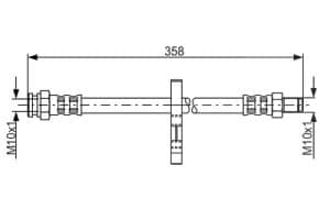 Bosch Bremsschlauch [Hersteller-Nr. 1987481019] für Citroën