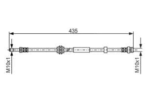Bosch Bremsschlauch [Hersteller-Nr. 1987481023] für Volvo