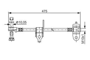 Bosch Bremsschlauch [Hersteller-Nr. 1987481045] für Ford