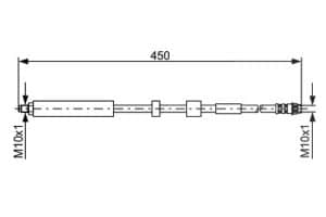 Bosch Bremsschlauch [Hersteller-Nr. 1987481051] für Citroën