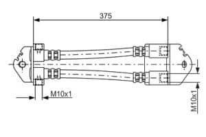 Bosch Bremsschlauch [Hersteller-Nr. 1987481072] für Ford