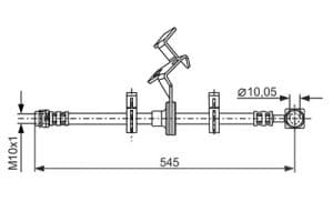 Bosch Bremsschlauch [Hersteller-Nr. 1987481077] für Mercedes-Benz