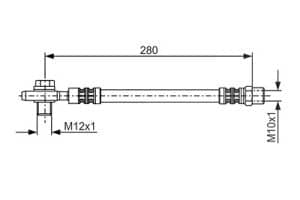 Bosch Bremsschlauch [Hersteller-Nr. 1987481082] für Audi
