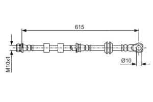 Bosch Bremsschlauch [Hersteller-Nr. 1987481088] für Mitsubishi