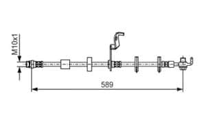 Bosch Bremsschlauch [Hersteller-Nr. 1987481102] für Peugeot