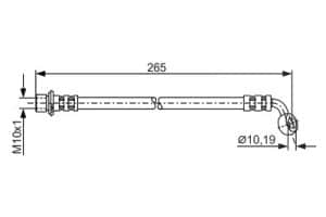Bosch Bremsschlauch [Hersteller-Nr. 1987481127] für Lexus