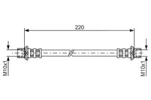 Bosch Bremsschlauch [Hersteller-Nr. 1987481132] für Toyota