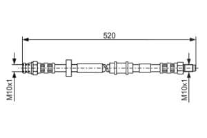 Bosch Bremsschlauch [Hersteller-Nr. 1987481158] für Fiat