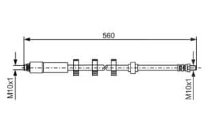 Bosch Bremsschlauch [Hersteller-Nr. 1987481290] für Peugeot