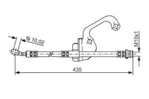 Bosch Bremsschlauch [Hersteller-Nr. 1987481299] für Hyundai