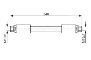 Bosch Bremsschlauch [Hersteller-Nr. 1987481301] für Audi