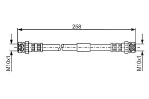 Bosch Bremsschlauch [Hersteller-Nr. 1987481369] für VW
