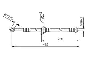 Bosch Bremsschlauch [Hersteller-Nr. 1987481393] für Kia