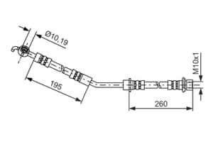 Bosch Bremsschlauch [Hersteller-Nr. 1987481407] für Daihatsu