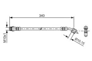 Bosch Bremsschlauch [Hersteller-Nr. 1987481424] für Ford