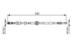 Bosch Bremsschlauch [Hersteller-Nr. 1987481430] für Audi