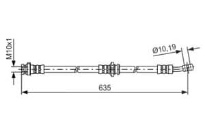 Bosch Bremsschlauch [Hersteller-Nr. 1987481433] für Nissan