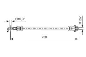 Bosch Bremsschlauch [Hersteller-Nr. 1987481434] für Nissan
