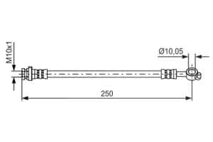 Bosch Bremsschlauch [Hersteller-Nr. 1987481435] für Nissan