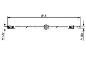 Bosch Bremsschlauch [Hersteller-Nr. 1987481454] für Mercedes-Benz