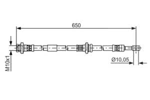 Bosch Bremsschlauch [Hersteller-Nr. 1987481476] für Nissan