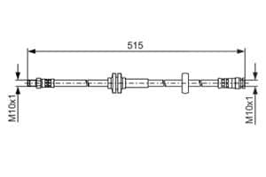 Bosch Bremsschlauch [Hersteller-Nr. 1987481482] für Citroën