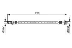 Bosch Bremsschlauch [Hersteller-Nr. 1987481488] für Ford