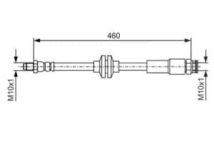 Bosch Bremsschlauch [Hersteller-Nr. 1987481543] für Abarth