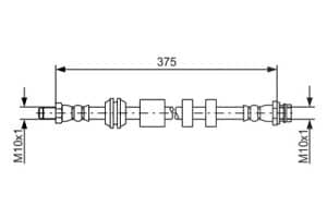 Bosch Bremsschlauch [Hersteller-Nr. 1987481563] für Volvo