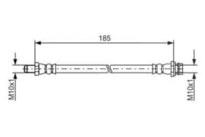 Bosch Bremsschlauch [Hersteller-Nr. 1987481564] für Volvo